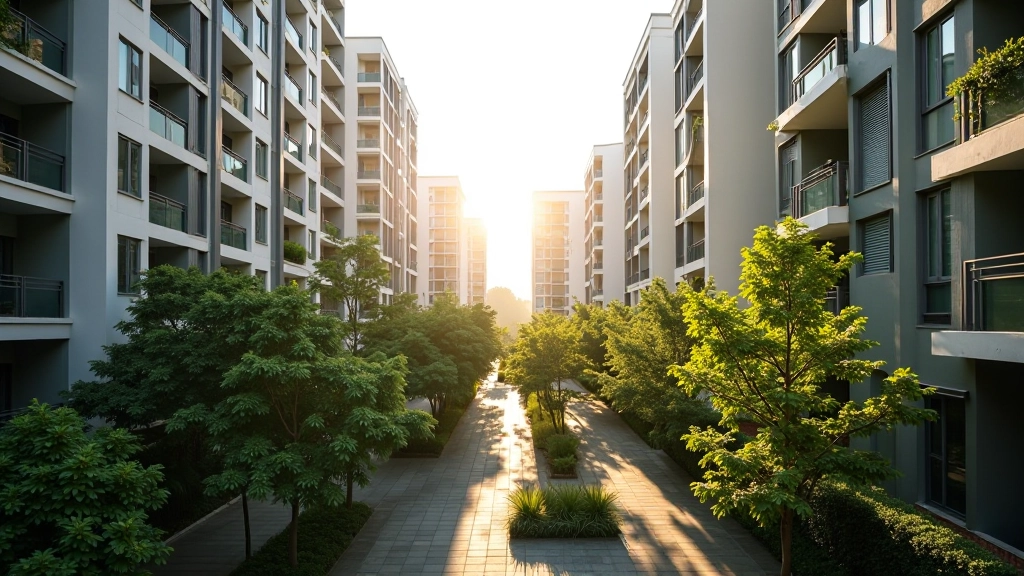 Modern residential HDB flats in Tampines district with green spaces and neighborhood shops